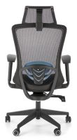 Kancel�rske kreslo GOLIAT, po�ah: l�tka membr�nov� �ierna/sie�ovina �ierna/kov - ilustra�n� obr�zok