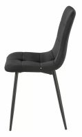 Stolička IVO VELVET, poťah: látka BLUVEL 19 čierna/kov: čierna mat. - ilustračný obrázok Stolička IVO VELVET, poťah: látka BLUVEL 19 čierna/kov: čierna mat. - ilustračný obrázok