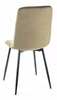 Stolička IVO VELVET, poťah: látka BLUVEL 40 tmavá béžová/kov: čierna mat. - ilustračný obrázok Stolička IVO VELVET, poťah: látka BLUVEL 40 tmavá béžová/kov: čierna mat. - ilustračný obrázok