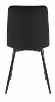 Stolička JERRY VELVET, poťah: látka BLUVEL 19 čierna/kov: čierna mat. - ilustračný obrázok Stolička JERRY VELVET, poťah: látka BLUVEL 19 čierna/kov: čierna mat. - ilustračný obrázok