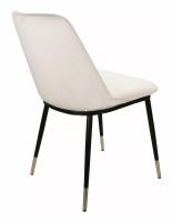 Stolička JILL VELVET, poťah: látka BLUVEL 03 svetlá sivá/kov: čierna mat.+chróm - ilustračný obrázok Stolička JILL VELVET, poťah: látka BLUVEL 03 svetlá sivá/kov: čierna mat.+chróm - ilustračný obrázok