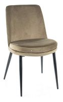 Stolička KAYLA VELVET, poťah: látka BLUVEL 77 olivová/kov: čierna mat. - ilustračný obrázok Stolička KAYLA VELVET, poťah: látka BLUVEL 77 olivová/kov: čierna mat. - ilustračný obrázok