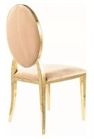 Stolička KING VELVET, poťah: látka BLUVEL 28 béžová/kov: zlatá - ilustračný obrázok Stolička KING VELVET, poťah: látka BLUVEL 28 béžová/kov: zlatá - ilustračný obrázok