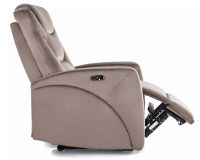 Relaxa�n� kreslo KRONOS VELVET, po�ah: l�tka BLUVEL 38 cappuccino, rozkladanie - ilustra�n� obr�zok