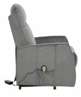 Relaxačné kreslo LETO VELVET, poťah: látka BLUVEL 14 sivá - ilustračný obrázok Relaxačné kreslo LETO VELVET, poťah: látka BLUVEL 14 sivá - ilustračný obrázok