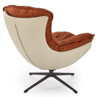 Kreslo LOBSTER, po�ah: l�tka HAGA 44 �korica/ekoko�a mokka/kov s povrchovou �pravou - �ierna - ilustra�n� obr�zok