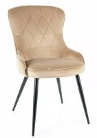 Stolička LOTUS VELVET, poťah: látka BLUVEL 28 béžová - ilustračný obrázok Stolička LOTUS VELVET, poťah: látka BLUVEL 28 béžová - ilustračný obrázok
