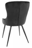 Stolička LOTUS VELVET, poťah: látka BLUVEL 19 čierna - ilustračný obrázok Stolička LOTUS VELVET, poťah: látka BLUVEL 19 čierna - ilustračný obrázok
