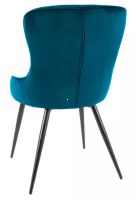 Stolička LOTUS VELVET, poťah: látka BLUVEL 85 tyrkysová - ilustračný obrázok Stolička LOTUS VELVET, poťah: látka BLUVEL 85 tyrkysová - ilustračný obrázok