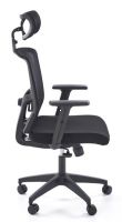 Kancel�rske kreslo MASON, po�ah: l�tka �ierna/sie�ovina �ierna/plast - ilustra�n� obr�zok