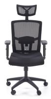 Kancel�rske kreslo MASON, po�ah: l�tka �ierna/sie�ovina �ierna/plast - ilustra�n� obr�zok