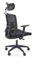 Kancel�rske kreslo MASON, po�ah: l�tka �ierna/sie�ovina �ierna/plast - ilustra�n� obr�zok