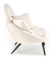 Kreslo MERRY, poťah: látka krémová/kov s povrchovou úpravou - čierna - ilustračný obrázok Kreslo MERRY, poťah: látka krémová/kov s povrchovou úpravou - čierna - ilustračný obrázok