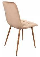Stolička MILA D VELVET, poťah: látka BLUVEL 28 bežová/kov - dub - ilustračný obrázok Stolička MILA D VELVET, poťah: látka BLUVEL 28 bežová/kov - dub - ilustračný obrázok