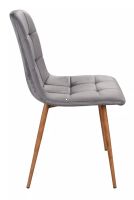 Stolička MILA D VELVET, poťah: látka BLUVEL 14 sivá/kov - dub - ilustračný obrázok Stolička MILA D VELVET, poťah: látka BLUVEL 14 sivá/kov - dub - ilustračný obrázok