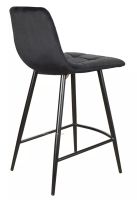 Barová stolička MILA H-2 VELVET, poťah: látka BLUVEL 19 čierna/kov - čierna mat. - ilustračný obrázok Barová stolička MILA H-2 VELVET, poťah: látka BLUVEL 19 čierna/kov - čierna mat. - ilustračný obrázok