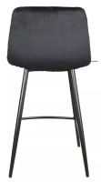 Barová stolička MILA H-2 VELVET, poťah: látka BLUVEL 19 čierna/kov - čierna mat. - ilustračný obrázok Barová stolička MILA H-2 VELVET, poťah: látka BLUVEL 19 čierna/kov - čierna mat. - ilustračný obrázok