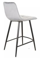 Barová stolička MILA H-2 VELVET, poťah: látka BLUVEL 14 sivá/kov - čierna mat. - ilustračný obrázok Barová stolička MILA H-2 VELVET, poťah: látka BLUVEL 14 sivá/kov - čierna mat. - ilustračný obrázok