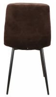 Stolička MILA VELVET, poťah: látka BLUVEL 48 hnedá/kov - čierna mat. - ilustračný obrázok Stolička MILA VELVET, poťah: látka BLUVEL 48 hnedá/kov - čierna mat. - ilustračný obrázok