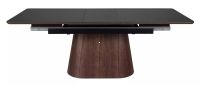 Stôl MONACO 160, farba: čierna mat./orech - ilustračný obrázok Stôl MONACO 160, farba: čierna mat./orech - ilustračný obrázok