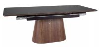 Stôl MONACO 160, farba: čierna mat./orech - ilustračný obrázok Stôl MONACO 160, farba: čierna mat./orech - ilustračný obrázok