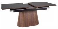 Stôl MONACO 160, farba: čierna mat./orech - ilustračný obrázok Stôl MONACO 160, farba: čierna mat./orech - ilustračný obrázok