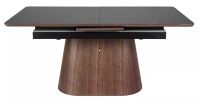 Stôl MONACO 160, farba: čierna mat./orech - ilustračný obrázok Stôl MONACO 160, farba: čierna mat./orech - ilustračný obrázok