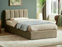 Posteľ MONTREAL VELVET 120, poťah: látka BLUVEL 28 béžová - ilustračný obrázok Posteľ MONTREAL VELVET 120, poťah: látka BLUVEL 28 béžová - ilustračný obrázok