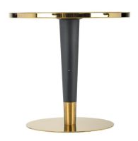 St�l MORATA, pl�t: dyhovan� MDF + keramika s vernou imit�ciou luxusn�ho bieleho mramoru/podno�: z lakovanej ocele-�ierna/ochrann� lem: okraj stolovej dosky chr�ni elegantn� dizajnov� obru�ka z chr�movanej ocele v zlatom lesku/podstava: z nehrdzavej�cej oce