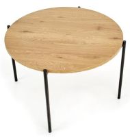 St�l MORGAN, pl�t: dyhovan� MDF + laminovan� MDF-dub zlat�/podno�: z lakovanej ocele �iernou pr�kovou farbou - ilustra�n� obr�zok
