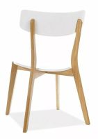 Stolička MOSSO, biela/dub - ilustračný obrázok Stolička MOSSO, biela/dub - ilustračný obrázok