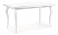 St�l MOZART 140/180, pl�t: laminovan� MDF-biela + ABS hrana/podno�: mas�vne bukov� drevo-biela - ilustra�n� obr�zok