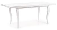 St�l MOZART 140/180, pl�t: laminovan� MDF-biela + ABS hrana/podno�: mas�vne bukov� drevo-biela - ilustra�n� obr�zok