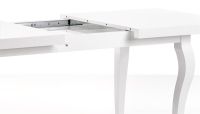 St�l MOZART 140/180, pl�t: laminovan� MDF-biela + ABS hrana/podno�: mas�vne bukov� drevo-biela - ilustra�n� obr�zok