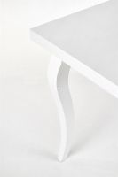St�l MOZART 160/240, pl�t: laminovan� MDF-biela + ABS hrana/podno�: mas�vne bukov� drevo-biela - ilustra�n� obr�zok