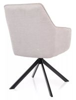 Kreslo NOTTI BREGO, poťah: látka BREGO 22 svetlá béžová/kov: čierna mat. - ilustračný obrázok Kreslo NOTTI BREGO, poťah: látka BREGO 22 svetlá béžová/kov: čierna mat. - ilustračný obrázok