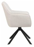 Kreslo NOTTI BREGO, poťah: látka BREGO 22 svetlá béžová/kov: čierna mat. - ilustračný obrázok Kreslo NOTTI BREGO, poťah: látka BREGO 22 svetlá béžová/kov: čierna mat. - ilustračný obrázok