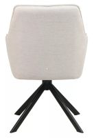 Kreslo NOTTI BREGO, poťah: látka BREGO 22 svetlá béžová/kov: čierna mat. - ilustračný obrázok Kreslo NOTTI BREGO, poťah: látka BREGO 22 svetlá béžová/kov: čierna mat. - ilustračný obrázok