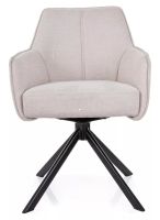 Kreslo NOTTI BREGO, poťah: látka BREGO 22 svetlá béžová/kov: čierna mat. - ilustračný obrázok Kreslo NOTTI BREGO, poťah: látka BREGO 22 svetlá béžová/kov: čierna mat. - ilustračný obrázok