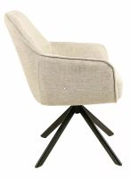 Kreslo NOTTI BREGO, poťah: látka BREGO 31 svetlá béžová/kov: čierna mat. - ilustračný obrázok Kreslo NOTTI BREGO, poťah: látka BREGO 31 svetlá béžová/kov: čierna mat. - ilustračný obrázok