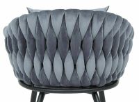 Stolička NUVO VELVET, poťah: látka BLUVEL 14 sivá/kov: čierna mat. - ilustračný obrázok Stolička NUVO VELVET, poťah: látka BLUVEL 14 sivá/kov: čierna mat. - ilustračný obrázok