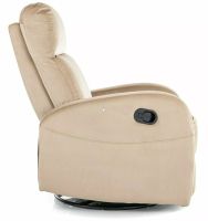 Relaxa�n� kreslo OLIMP VELVET, po�ah: l�tka BLUVEL 28 b�ov� - ilustra�n� obr�zok