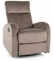 Relaxa�n� kreslo OLIMP VELVET, po�ah: l�tka BLUVEL 38 cappuccino - ilustra�n� obr�zok