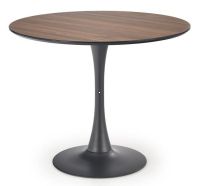 St�l OLMO, pl�t: dyhovan� MDF + laminovan� MDF-orech/podno�: z lakovanej ocele �iernou pr�kovou farbou - ilustra�n� obr�zok