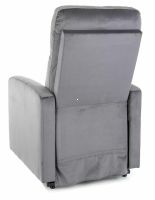 Relaxačné kreslo OTUS II VELVET, poťah: látka BLUVEL 14 sivá - ilustračný obrázok Relaxačné kreslo OTUS II VELVET, poťah: látka BLUVEL 14 sivá - ilustračný obrázok