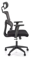 Kancel�rske kreslo PABLO, po�ah: l�tka �ierna/sie�ovina siv�/plast - ilustra�n� obr�zok