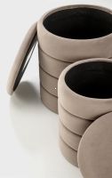 Taburetka PACHO, po�ah: l�tka zamatov� VELVET b�ov� - ilustra�n� obr�zok