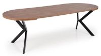 St�l PERONI, pl�t: dyhovan� MDF (imit�cia orechov�ho dreva)/podno�: oce� o�etren� pr�kov�m n�strekom - �ierna - ilustra�n� obr�zok