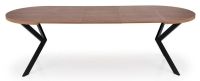 St�l PERONI, pl�t: dyhovan� MDF (imit�cia orechov�ho dreva)/podno�: oce� o�etren� pr�kov�m n�strekom - �ierna - ilustra�n� obr�zok