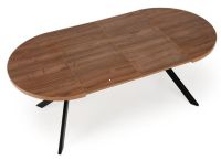 St�l PERONI, pl�t: dyhovan� MDF (imit�cia orechov�ho dreva)/podno�: oce� o�etren� pr�kov�m n�strekom - �ierna - ilustra�n� obr�zok